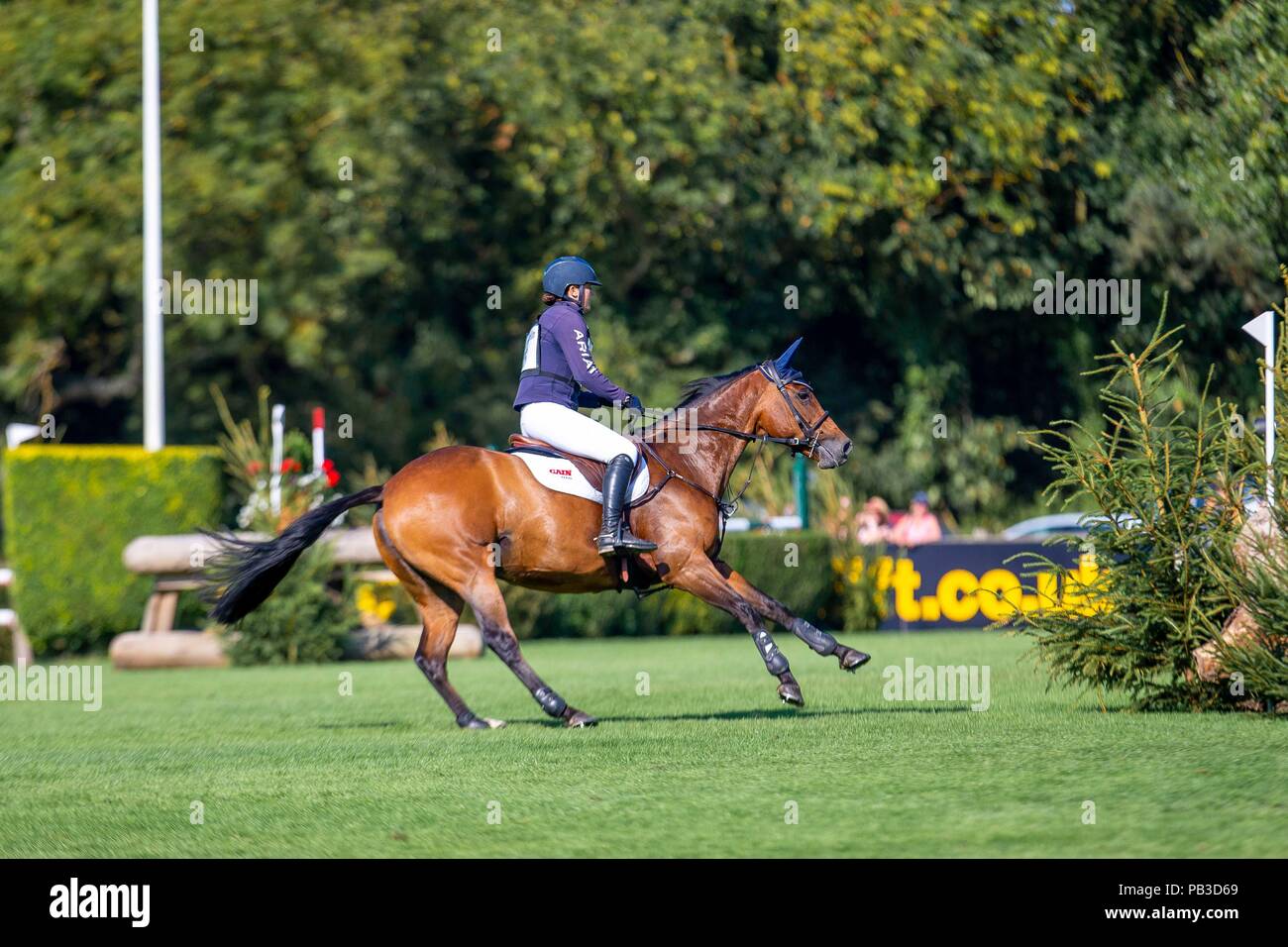 Hickstead, Sussex, UK. 26th July 2018. 4th Place. Abigail Walters riding Perfick Miss Amber. GBR.  The MS Amlin Eventers Challenge. Longines FEI Jumping Nations Cup of Great Britain at the BHS Royal International Horse Show. All England Jumping Course. Hickstead. Great Britain. 26/07/2018. Credit: Sport In Pictures/Alamy Live News Stock Photo