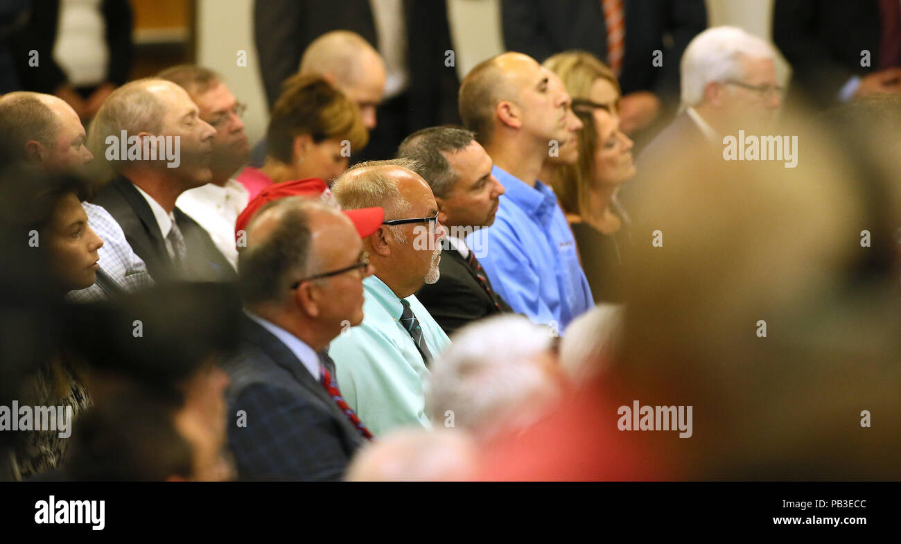 Peosta, Iowa, USA. 26th July, 2018. Close to twohundred guest attended
