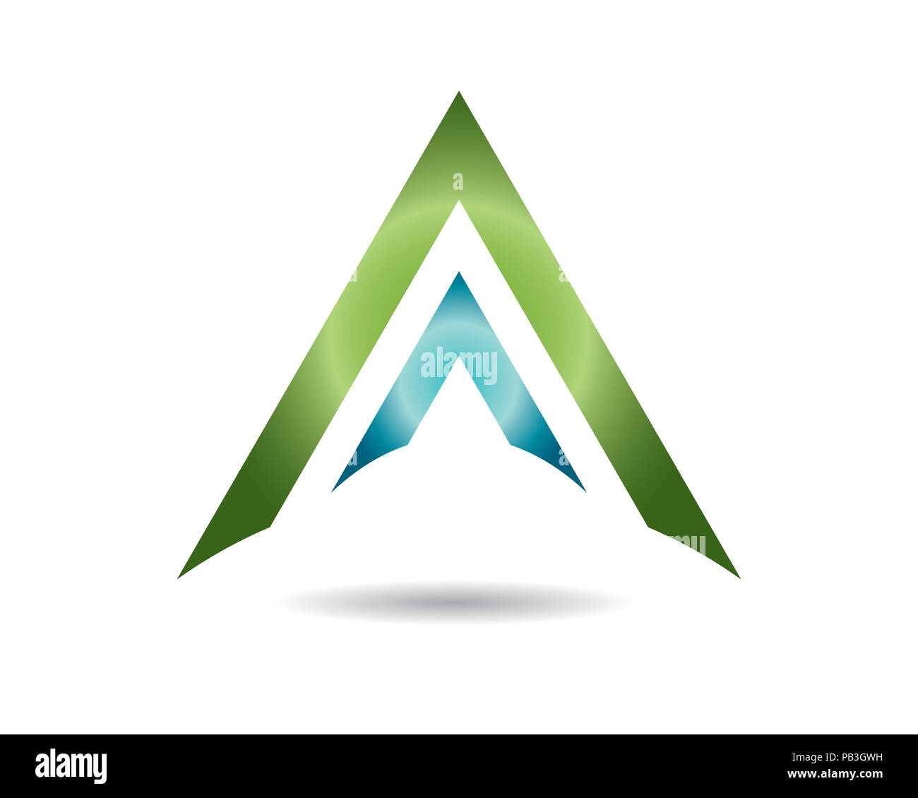 Triangle logo template vector icon illustration design Stock Photo - Alamy