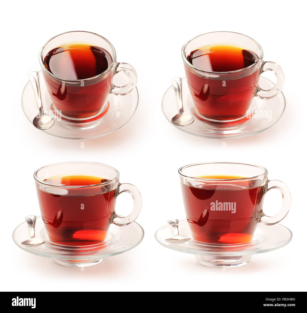 Cup of black tea set with clipping path Stock Photo - Alamy