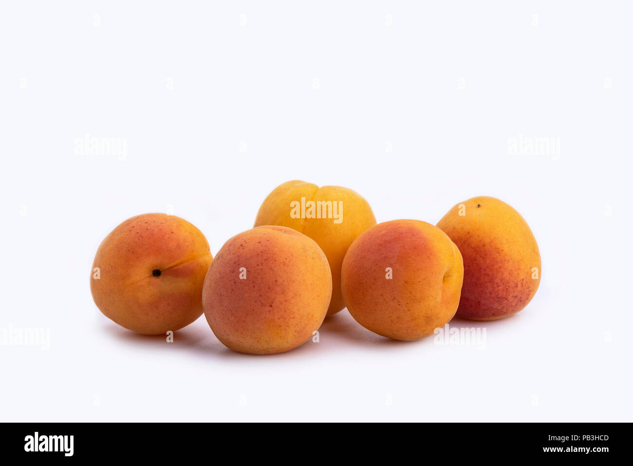 Sweet fresh apricots isolated on white background Stock Photo Alamy