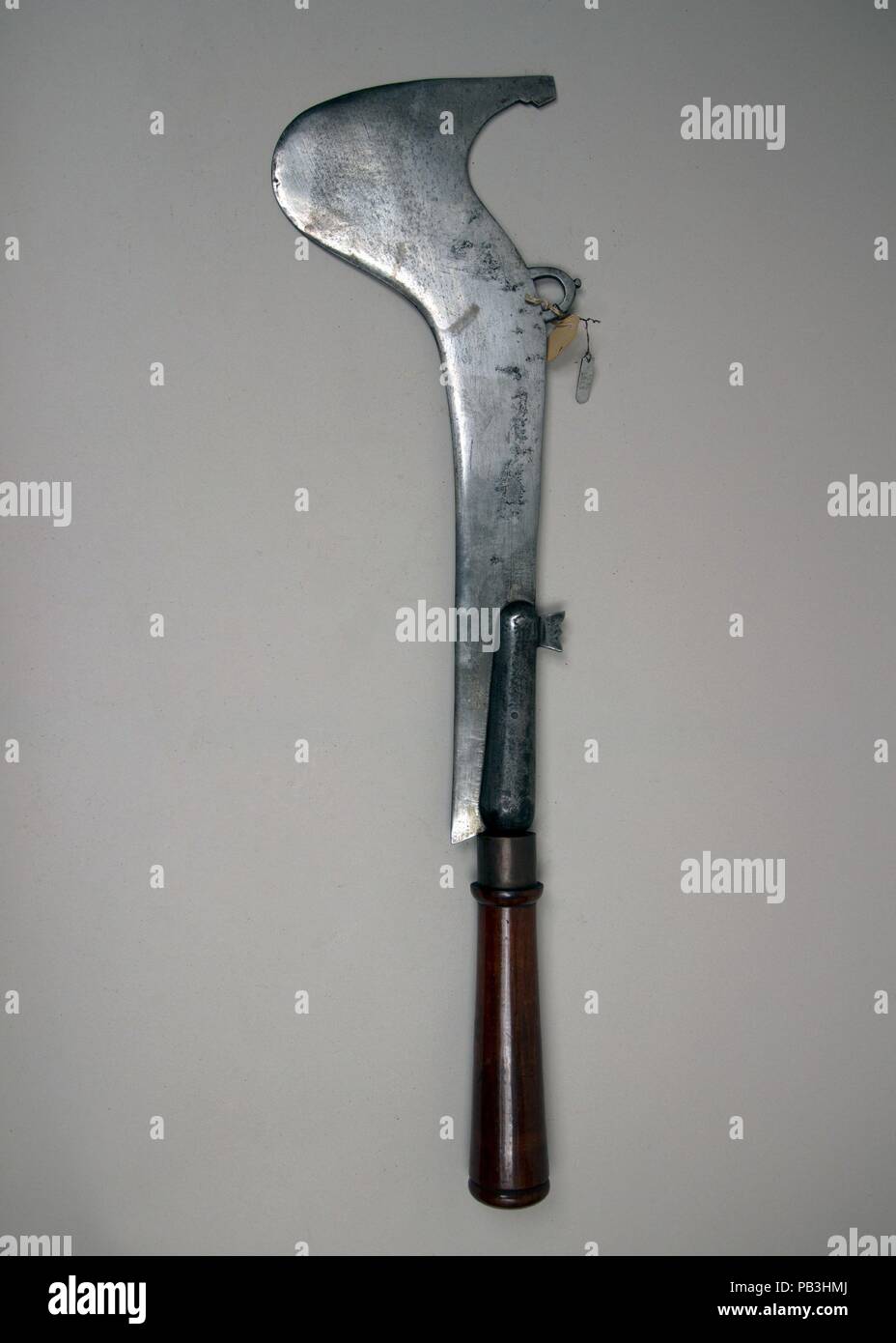 Sacrificial Axe. Culture: Indian or Nepalese. Dimensions: H. 24 in. (61 cm); W. 6 3/4 in. (17.1 cm); Wt. 2 lb. 13.8 oz. (1298.4 g). Date: 18th-19th century. Museum: Metropolitan Museum of Art, New York, USA. Stock Photo