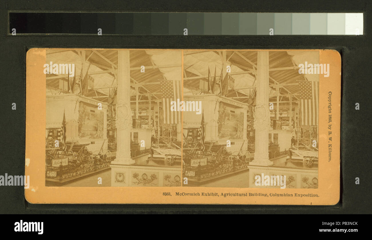 1010 McCormick exhibit, Agricultural building, Columbian Exposition (NYPL b11707463-G90F186 125F) Stock Photo