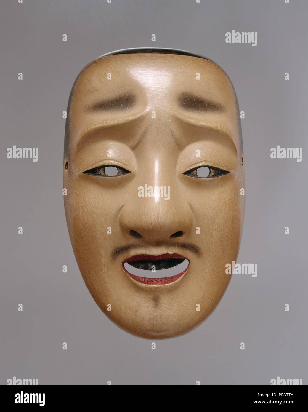 Chujo Mask for a Noh Drama. Artist: Genkyu Michinaga (Japanese, active second half of the 17th century). Culture: Japan. Dimensions: W. 5 1/2 in. (14 cm); L. 8 1/2 in. (21.6 cm). Date: 18th century.  Chujo is a mask worn for roles of young male aristocrats, such as the tragic heroes of the Heike clan. Museum: Metropolitan Museum of Art, New York, USA. Stock Photo