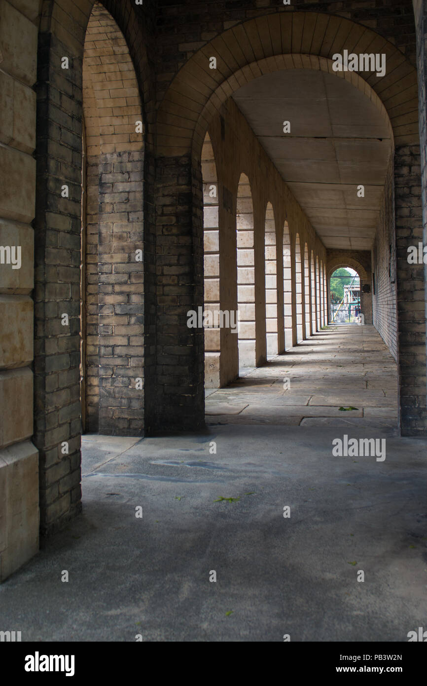 The Colonnade in Brompton Cemetery, London, England, UK, Europe. Stock Photo