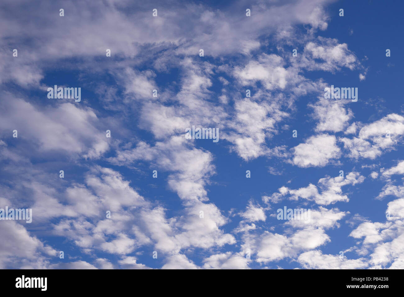 Big white clouds floating on blue sky background Stock Photo - Alamy