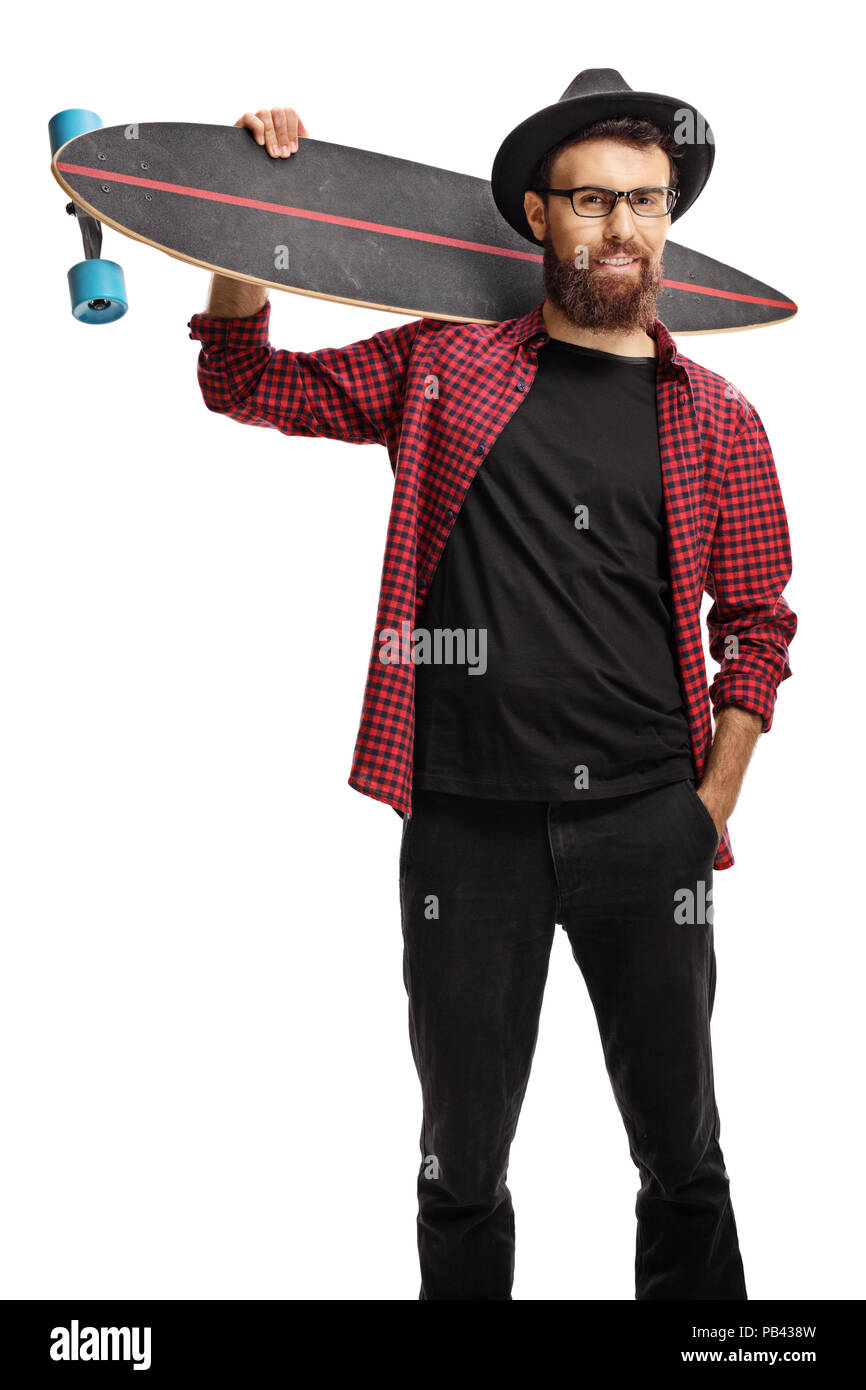 Hipster young guy longboard hi-res stock photography and images - Alamy