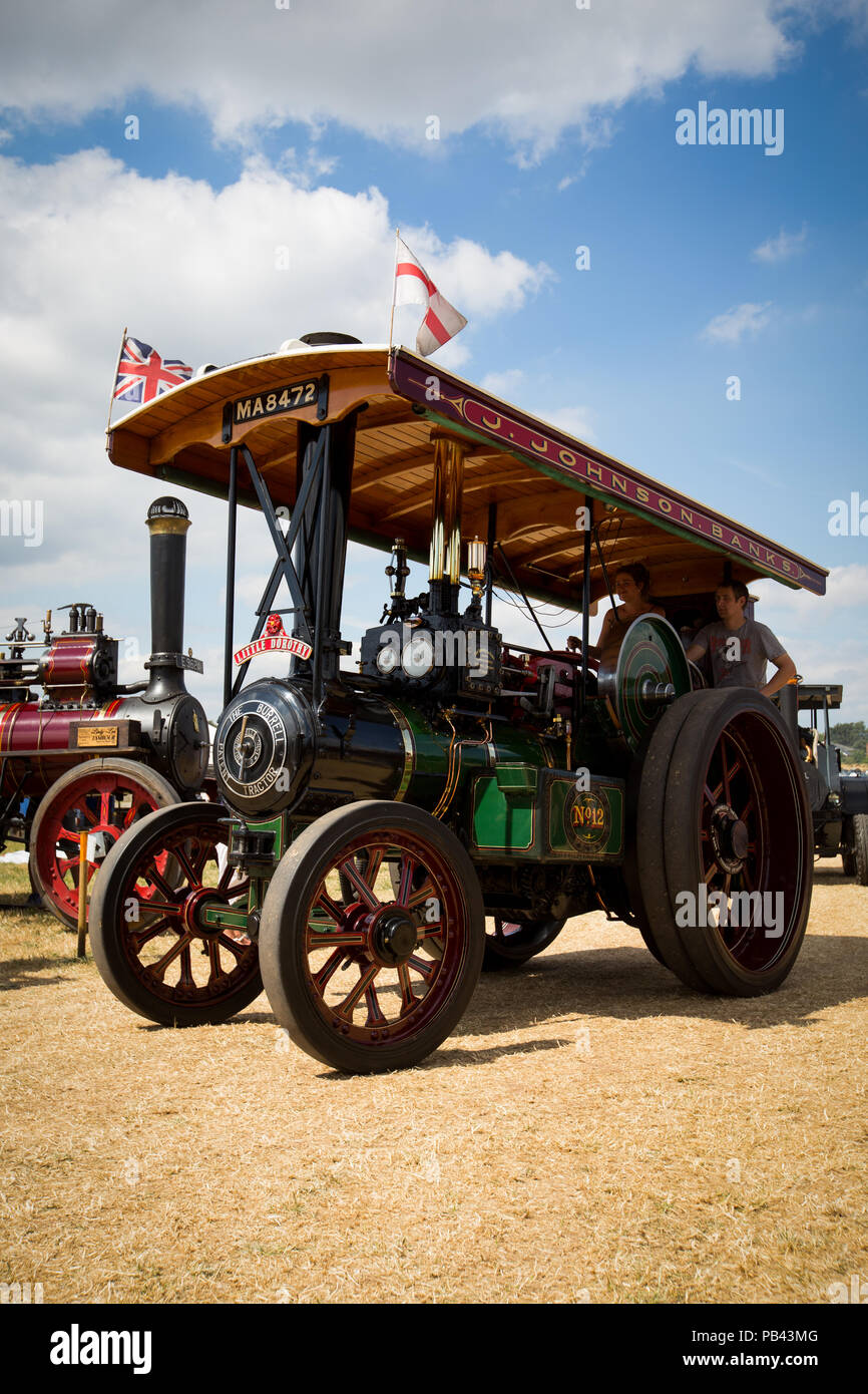 Steam powered traction engines at the 2018 Cheshire Steam Fair Stock Photo