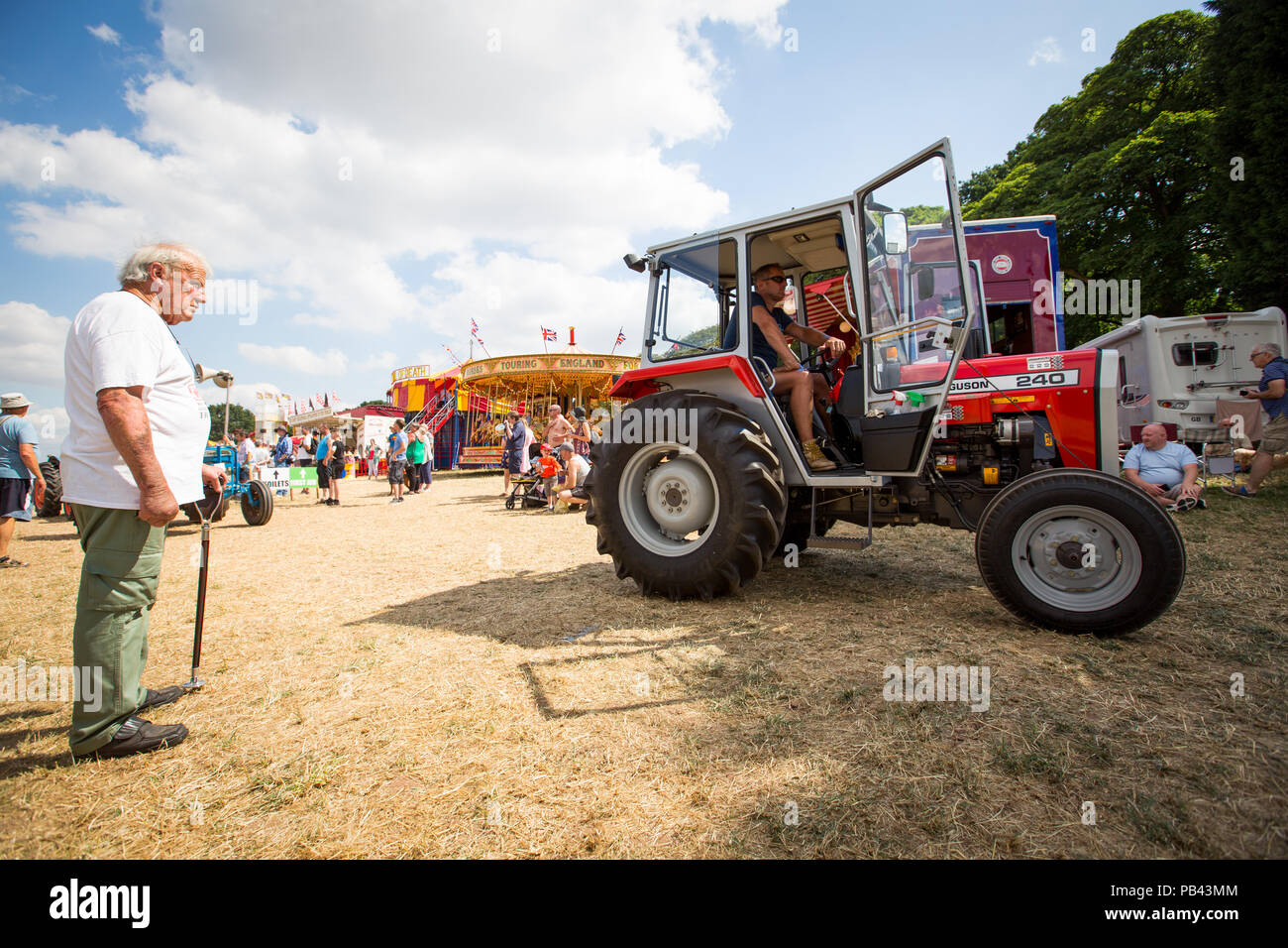 Tractor display at the 2018 Cheshire Steam Fair Stock Photo