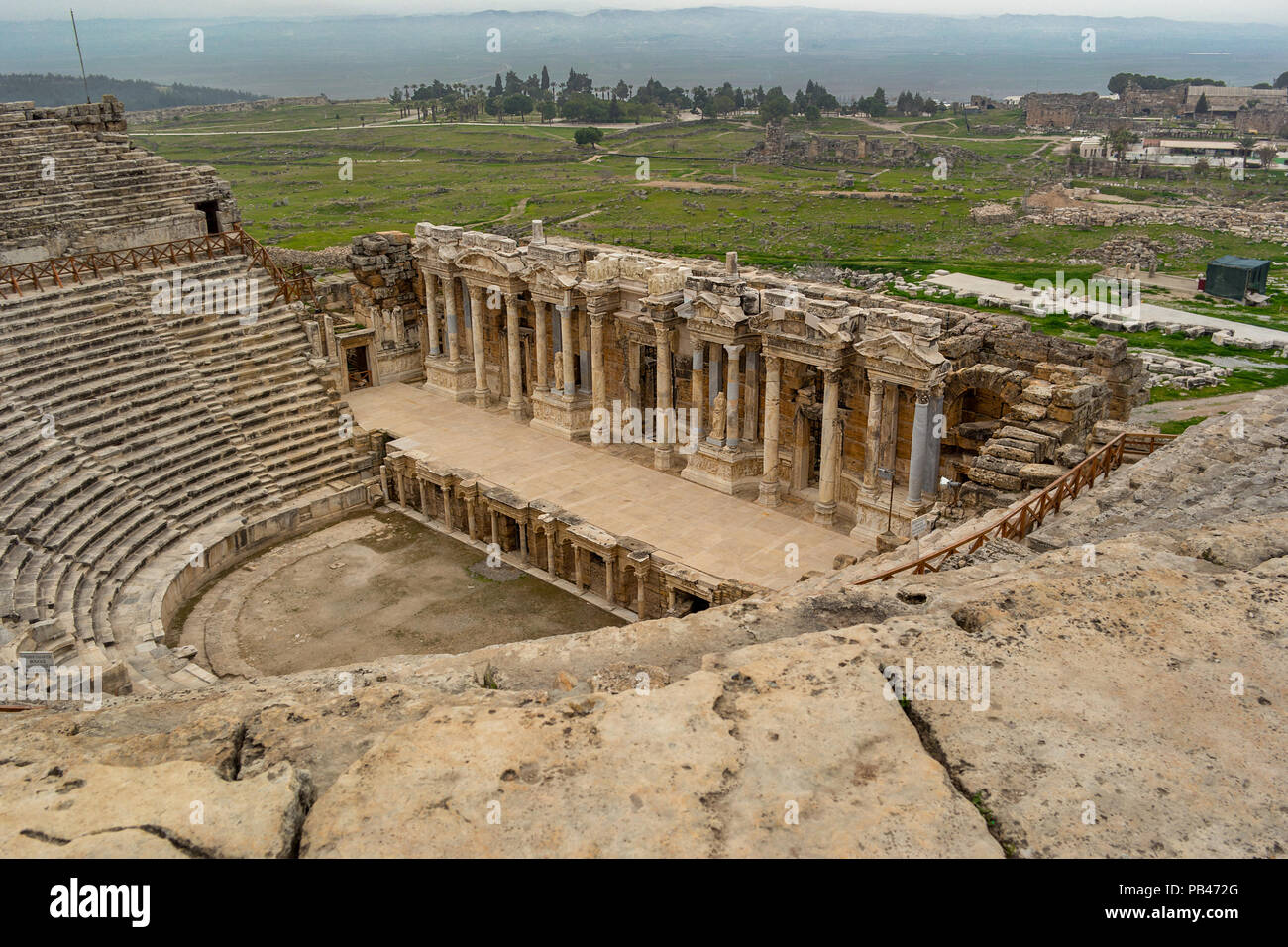 Damaged Rome The earthquake damaged roman ruins of an auditorium and other buildings ...