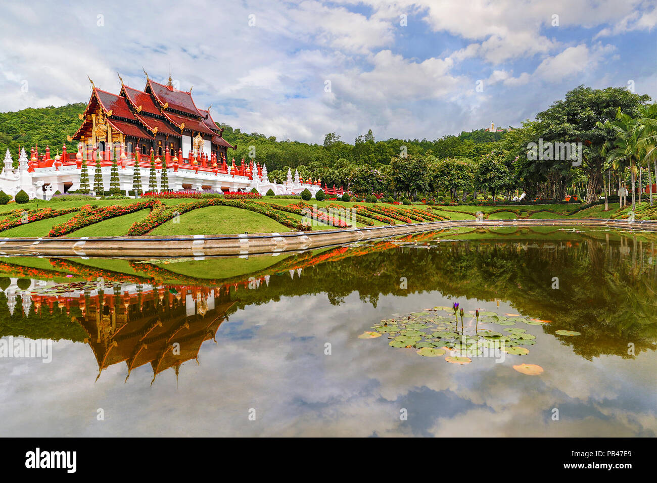 Royal flora park known also as Park Rajapruek, in Chiang Mai, Thailand Stock Photo