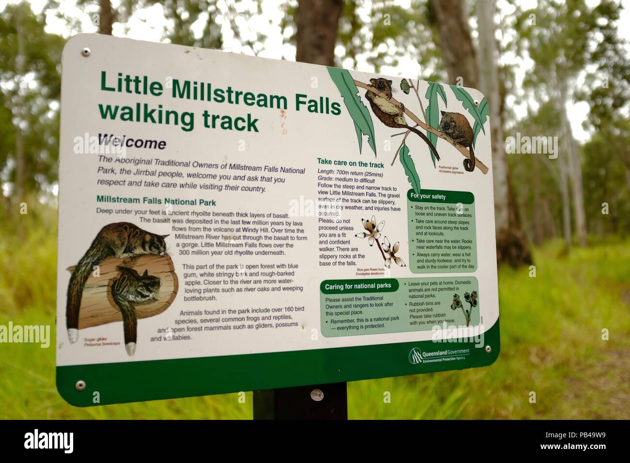 Children walking down the path to Little millstream falls, Millstream