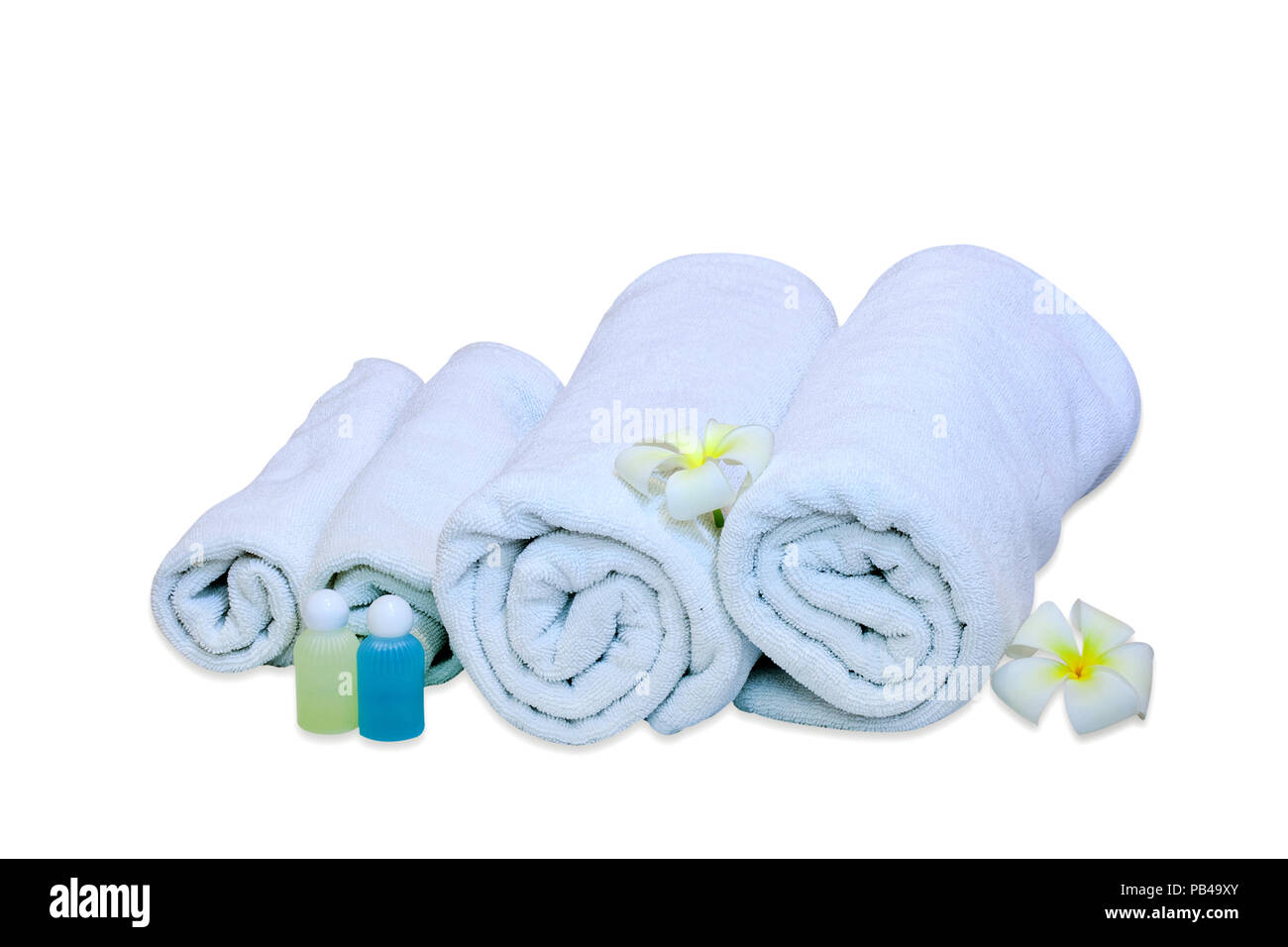Download Rolled Up White Beach Towel Stock Photo Alamy