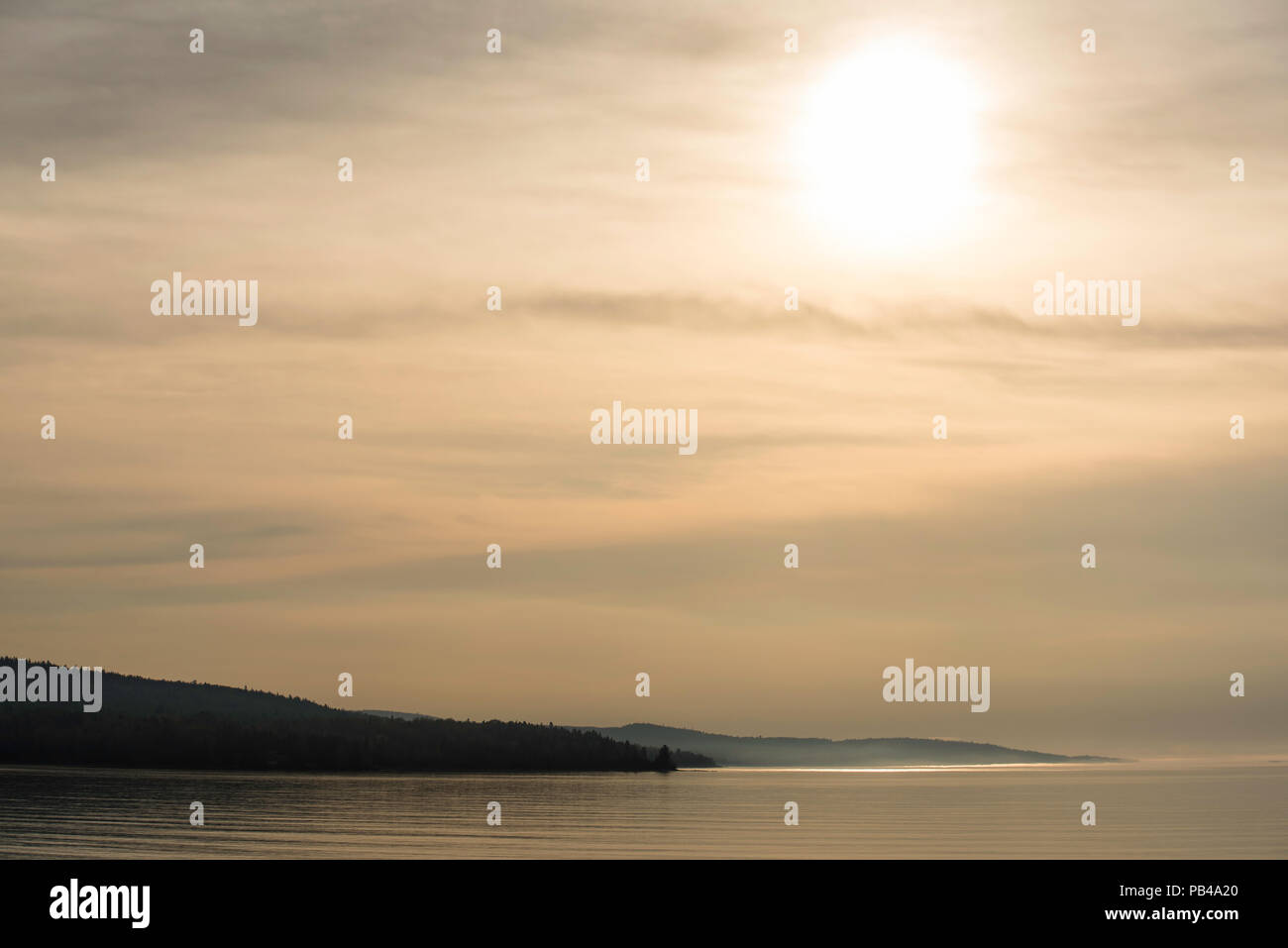 Sunrise, Grand Marais, Lake Superior, MN, USA, by Bruce Montagne/Dembinsky Photo Assoc Stock Photo