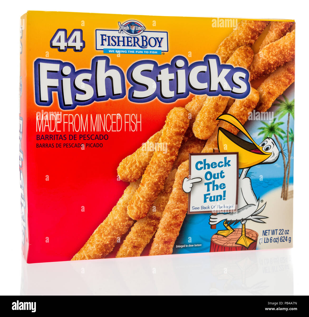 Winneconne, WI 25 July 2018 A box of High Liner Fisher boy fish