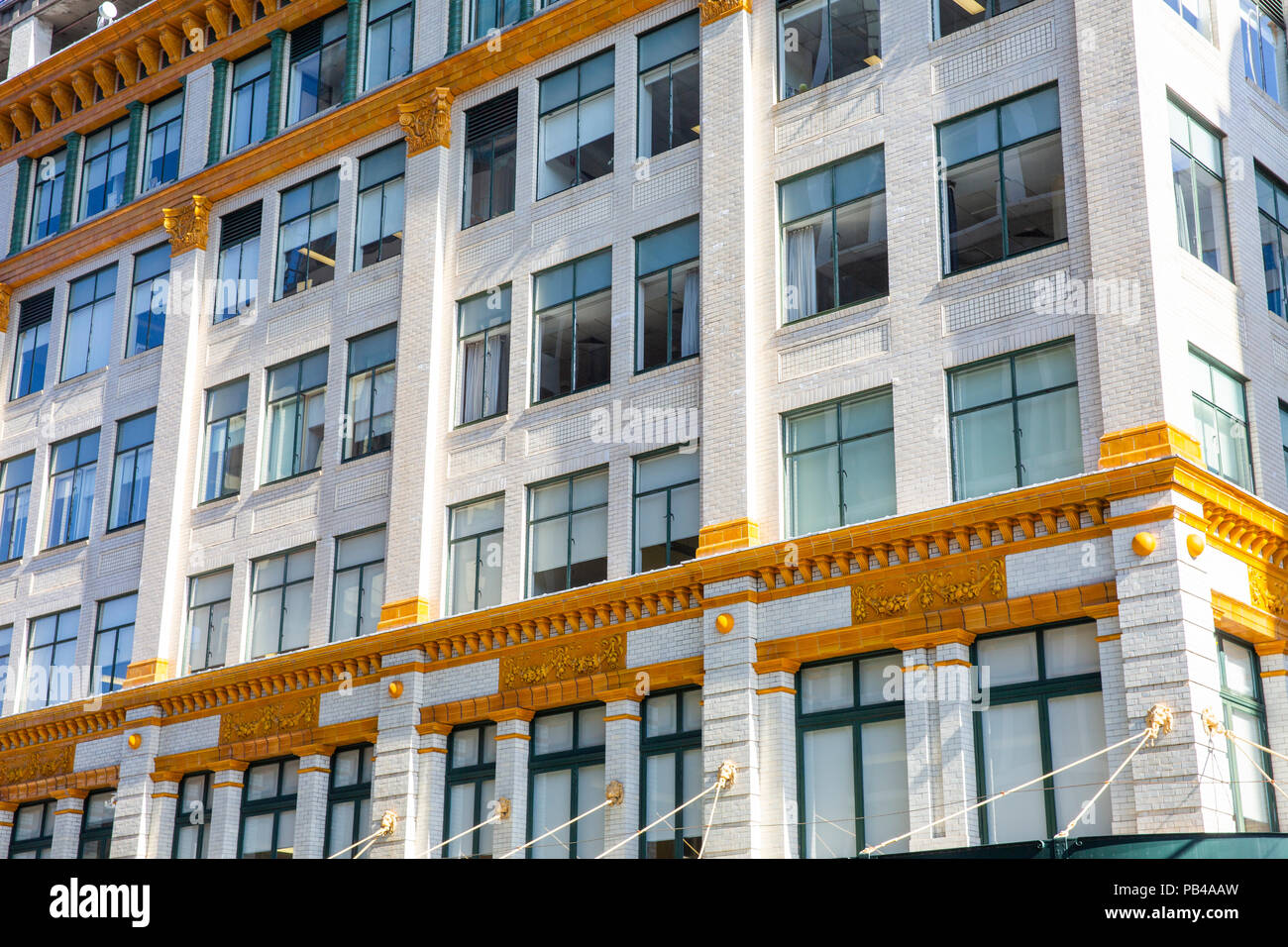 Facade of the Downing centre courthouse on Elizabeth street in Sydney city centre,Australia Stock Photo