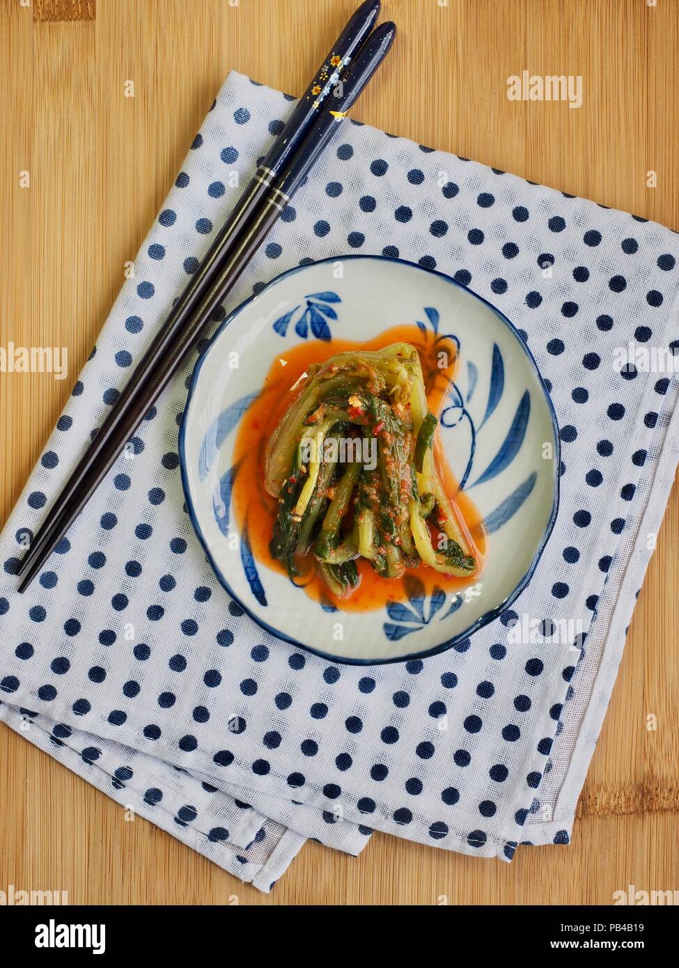 Korean food young radish kimchi Stock Photo Alamy