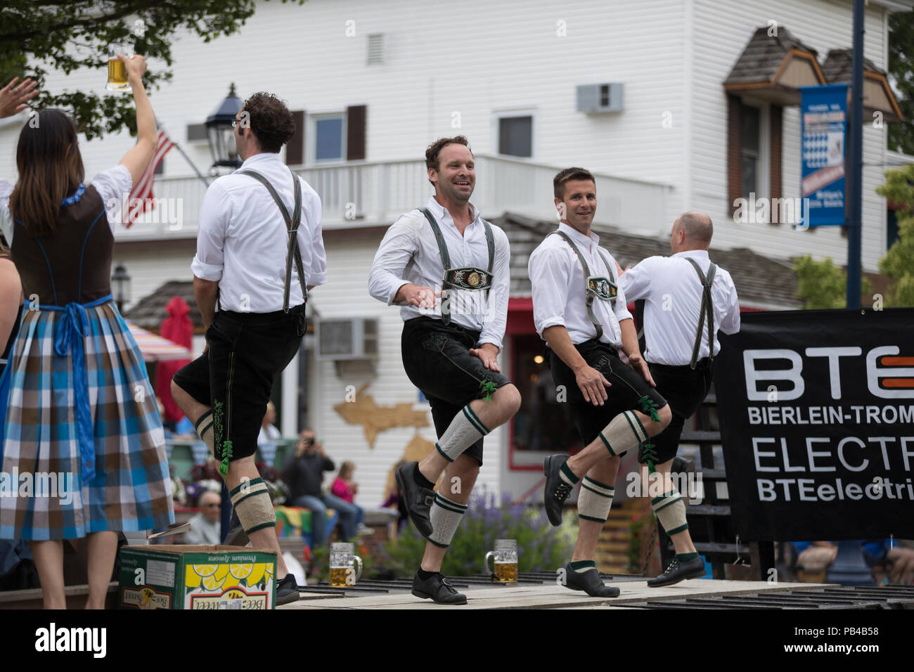 Frankenmuth, Michigan, USA June 10, 2018 Men and women playing