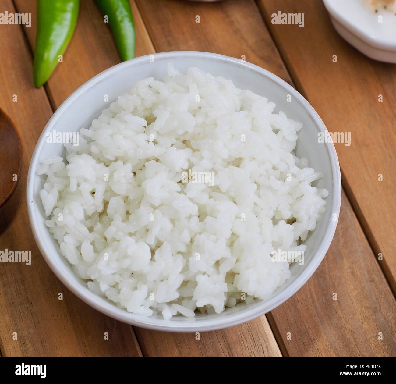 Asian food White rice Stock Photo Alamy