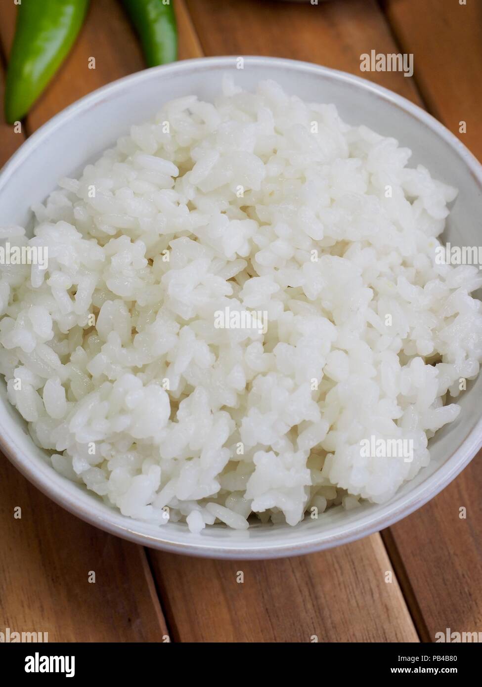 Asian food White rice Stock Photo Alamy