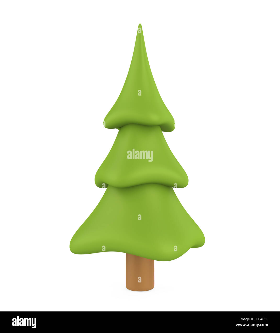 Cartoon Tree Isolated Stock Photo