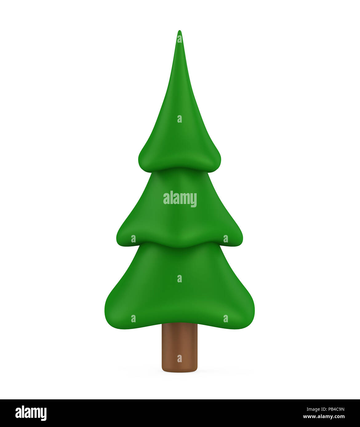 Cartoon Tree Isolated Stock Photo