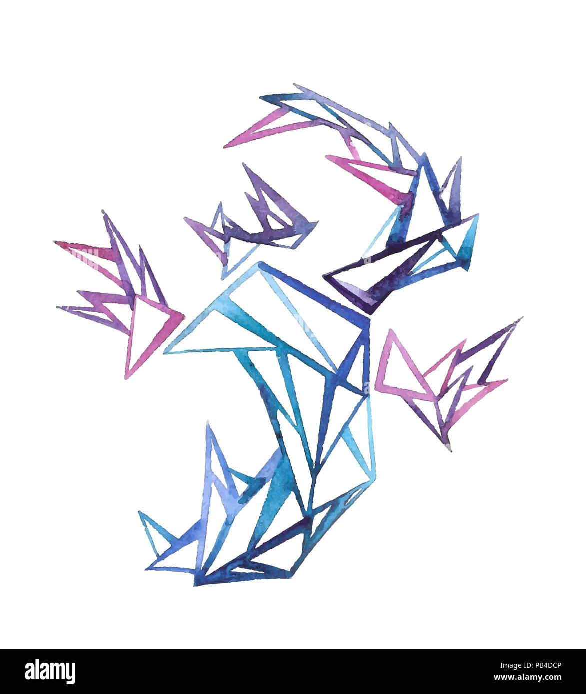 Abstract Watercolor Crystal Element. Vector EPS 10 Stock Vector Image ...