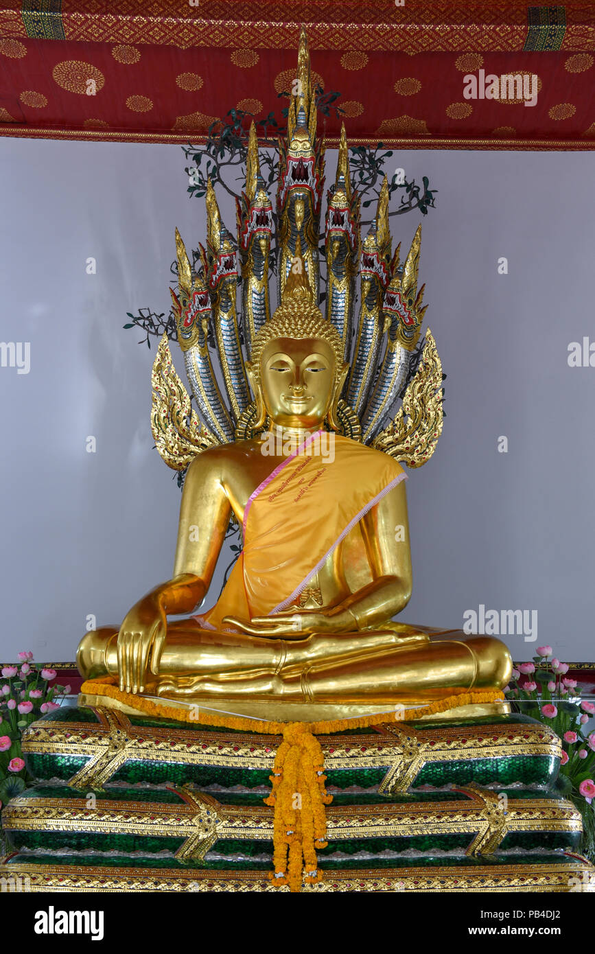 Golden Buddha of Wat Pho temple in Bangkok, Thailand Stock Photo - Alamy