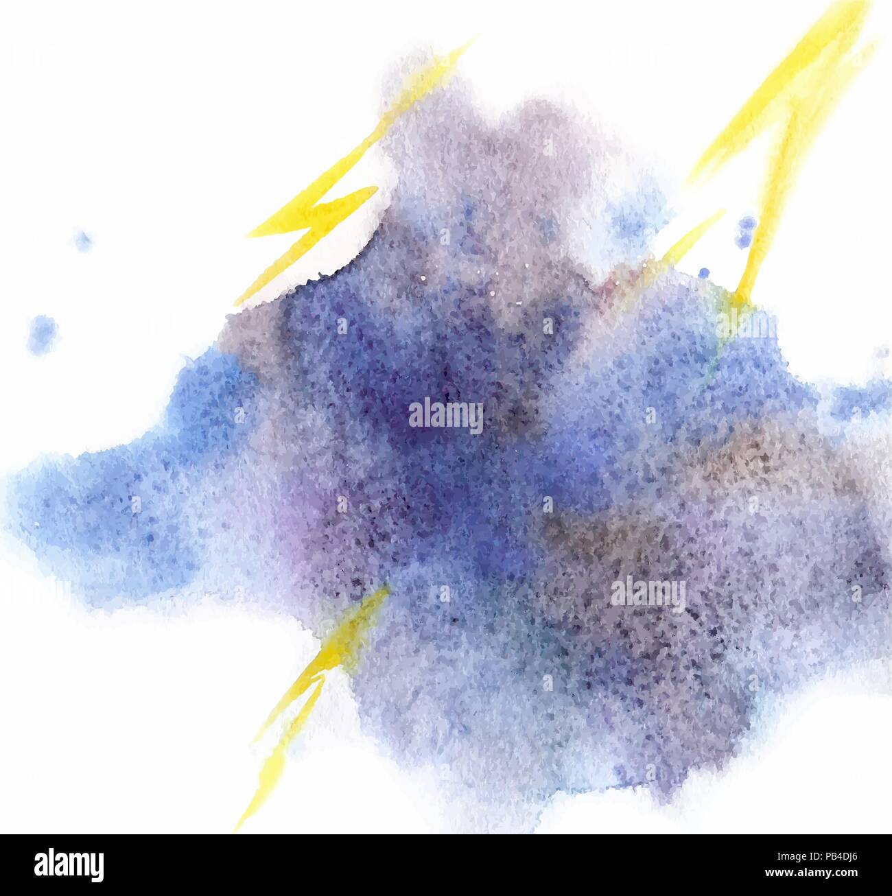 Watercolor Stormy Cloud. Vector EPS 10 Stock Vector