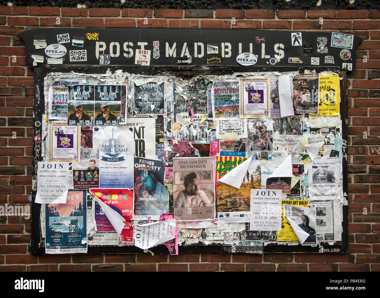 Billboard in Portland, Maine Stock Photo