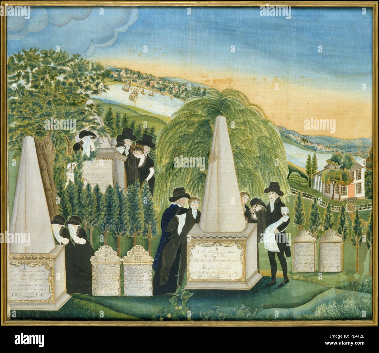 Memorial painting. Culture: American. Dimensions: 28 x 32 3/8 in. (71.1 x  82.2 cm). Maker: Sally Miller. Date: 1811. The Litchfield Female Academy  (1792-1833), where this picture was made, was one of