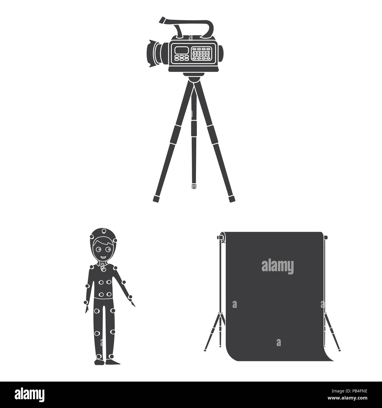 Tripod stand icon outline vector. Camera mobile stand. Photo phone