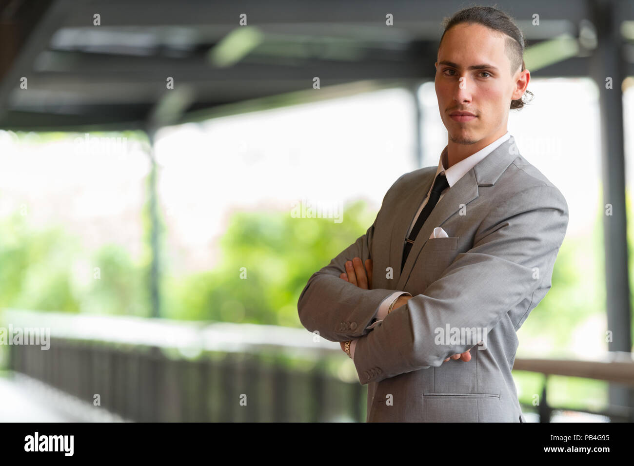 Portrait Of Young Handsome Businessman Stock Photo