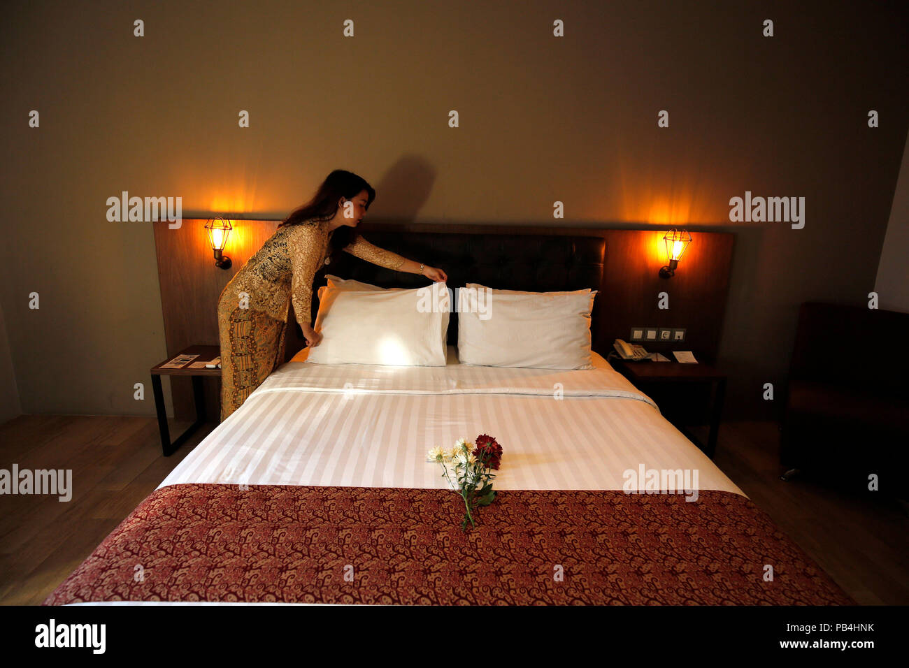 Yogyakarta Indonesia 26th July 2018 A Room Attendant