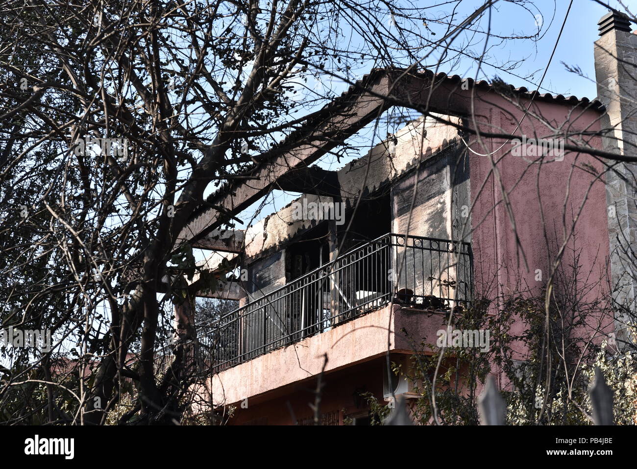 Results of fire in athens hi-res stock photography and images - Alamy