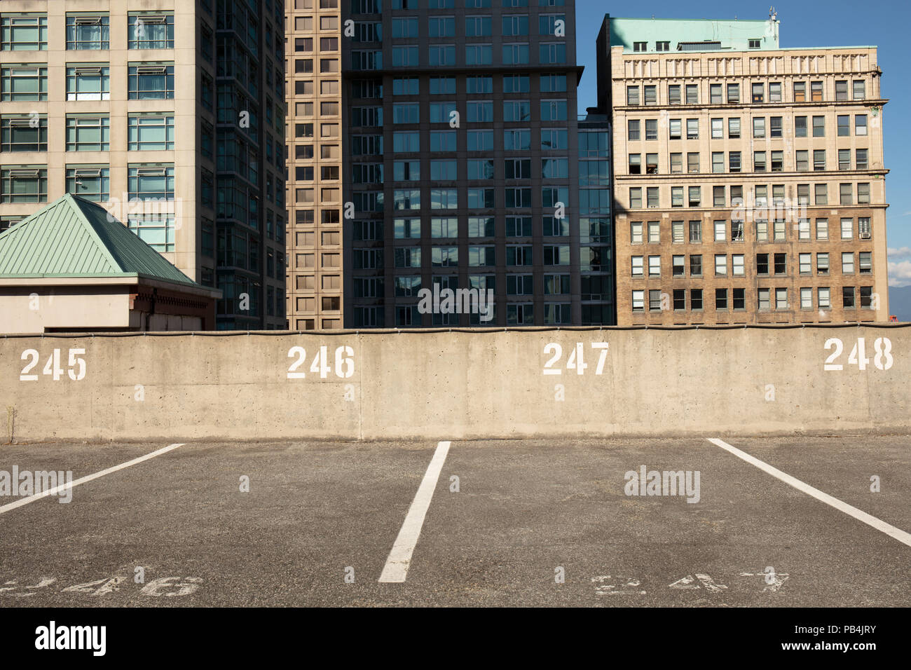 Vancouver Parking lot Stock Photo Alamy