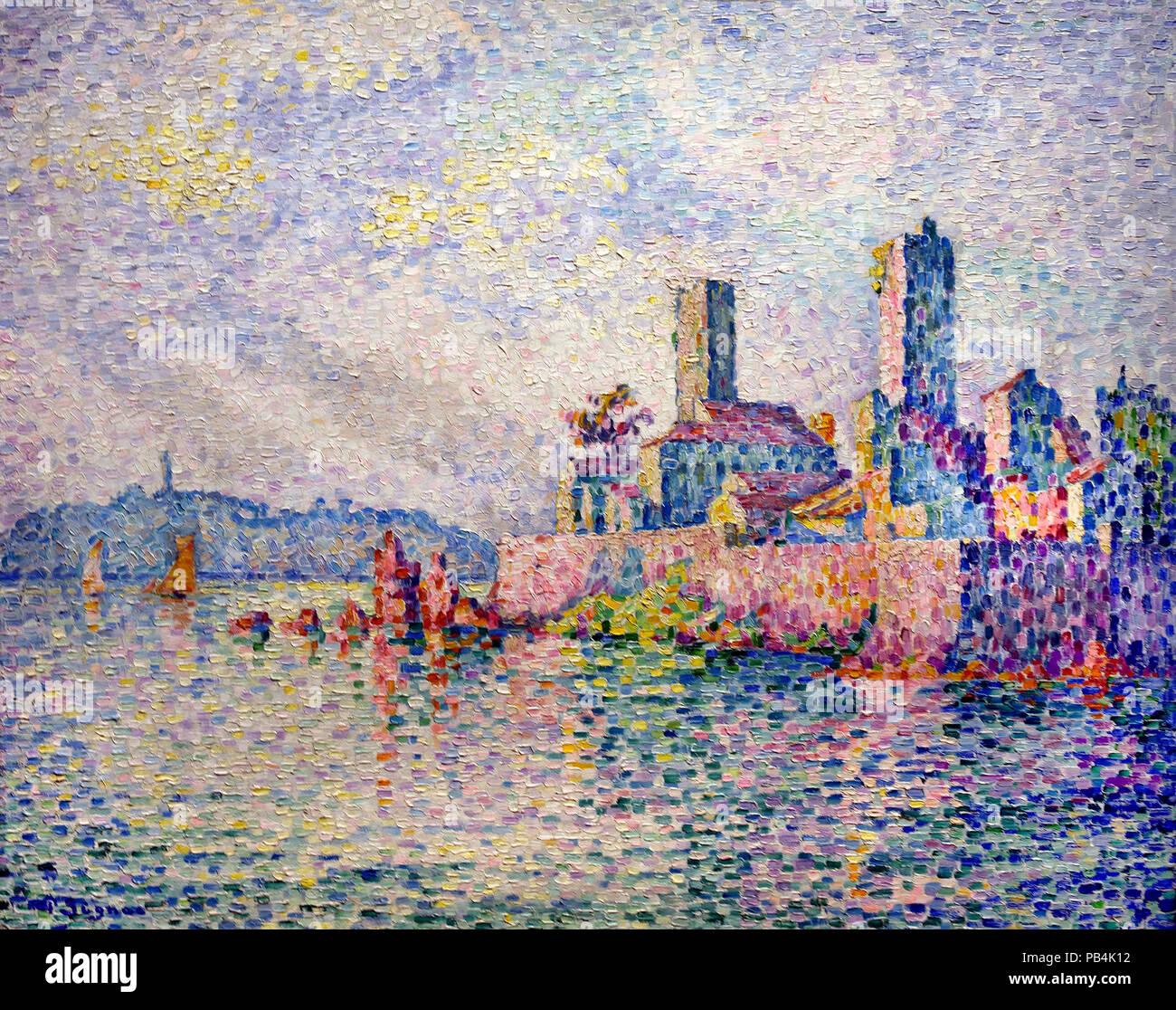 Antibes, The Towers 1911 Paul Signac 1863-1935 France French Stock Photo