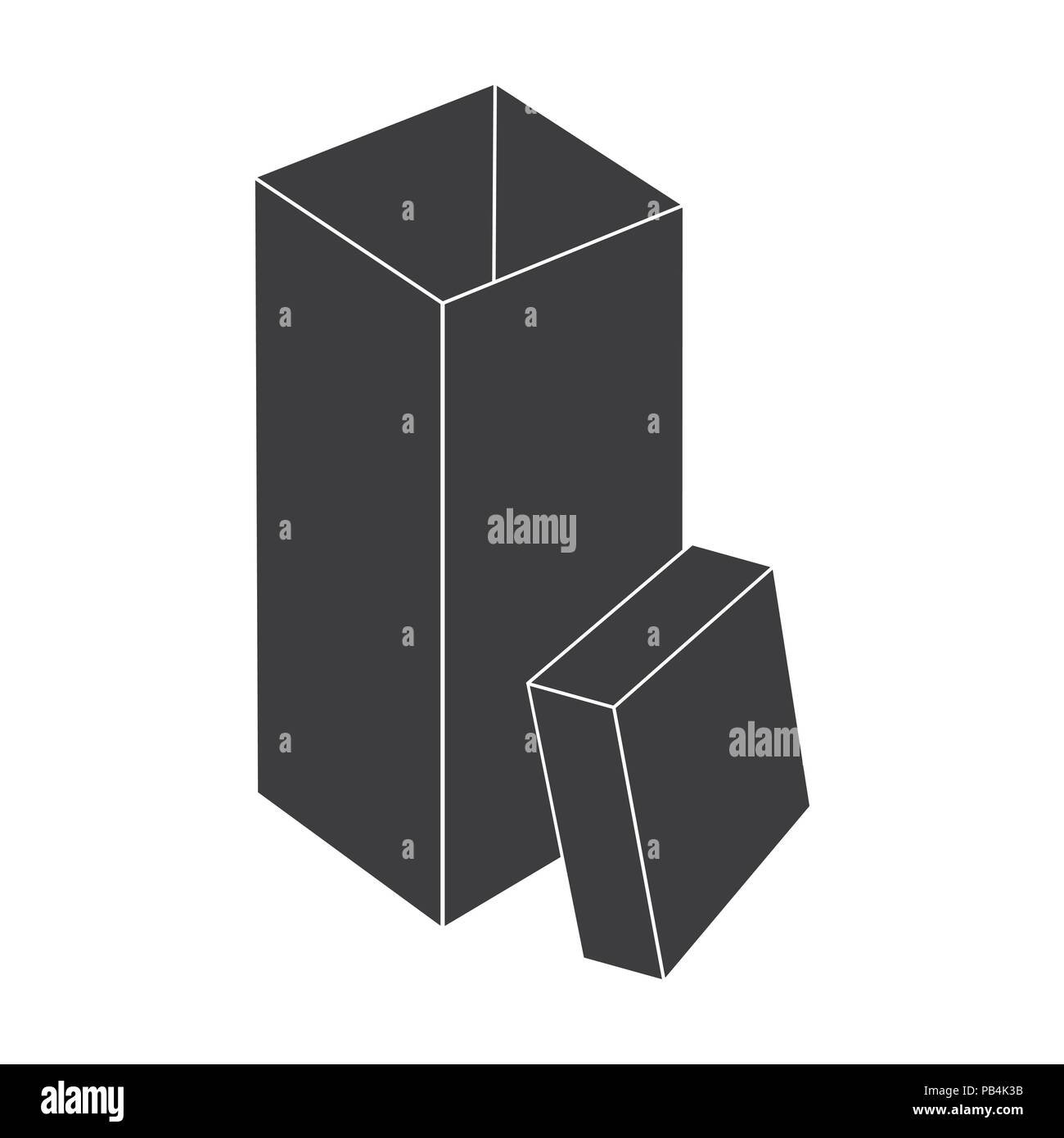 Boxing, wrapping,case, and other icon in black style.Box, container ...