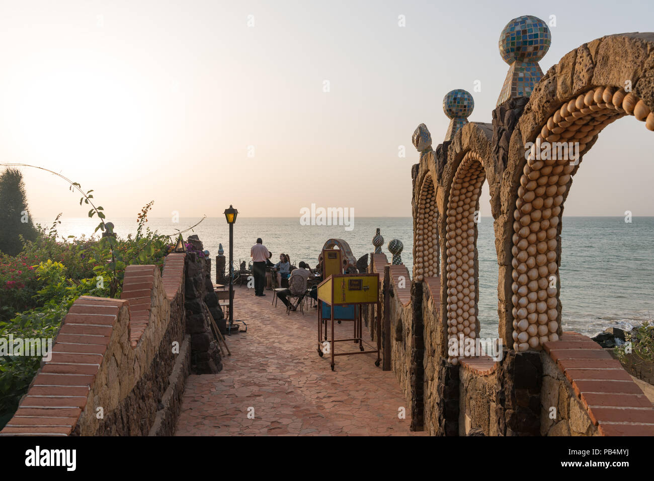 Architectural details at Sobo Bade in Toubab Dialoa in Senegal, Africa Stock Photo