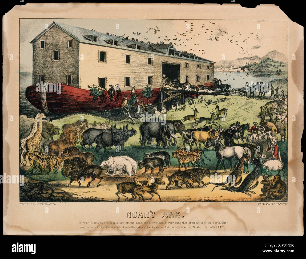 Noah's Ark. Dimensions image 8 1/2 x 12 3/8 in. (21.6 x 31.4 cm