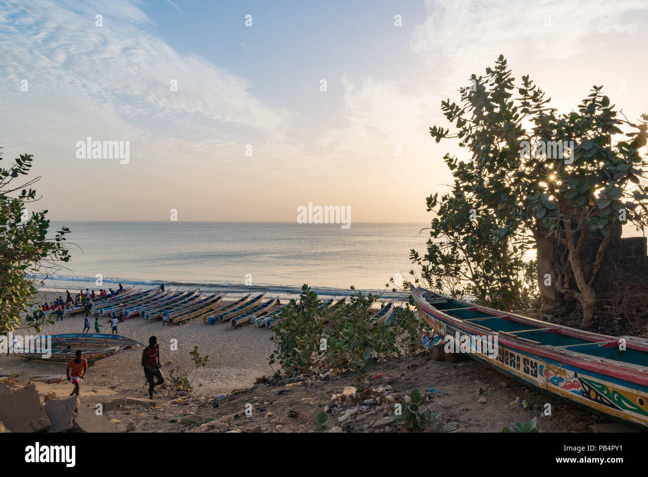 The beach at Toubab Dialao, Senegal Stock Photo