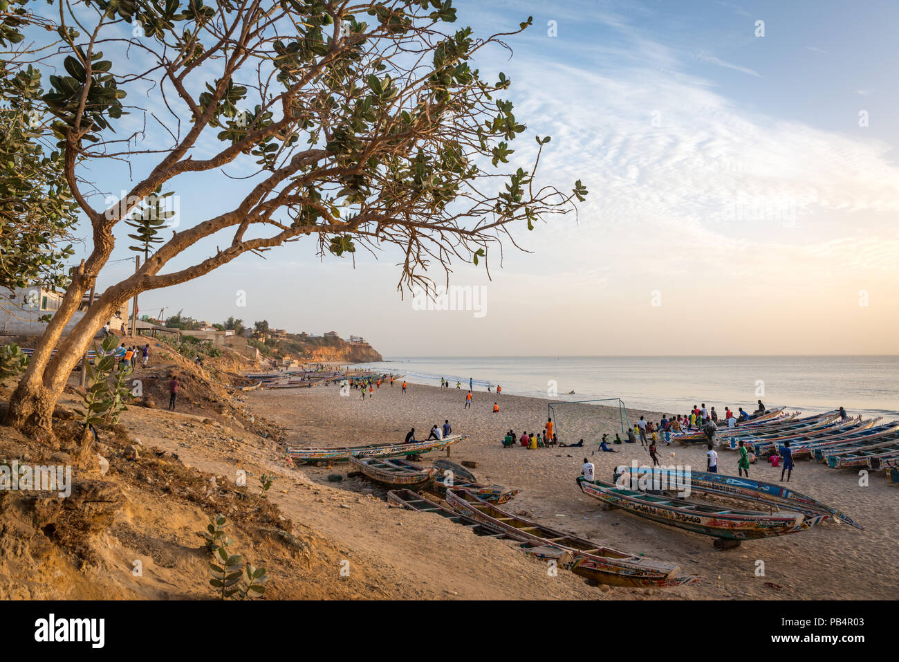 The beach at Toubab Dialao, Senegal Stock Photo