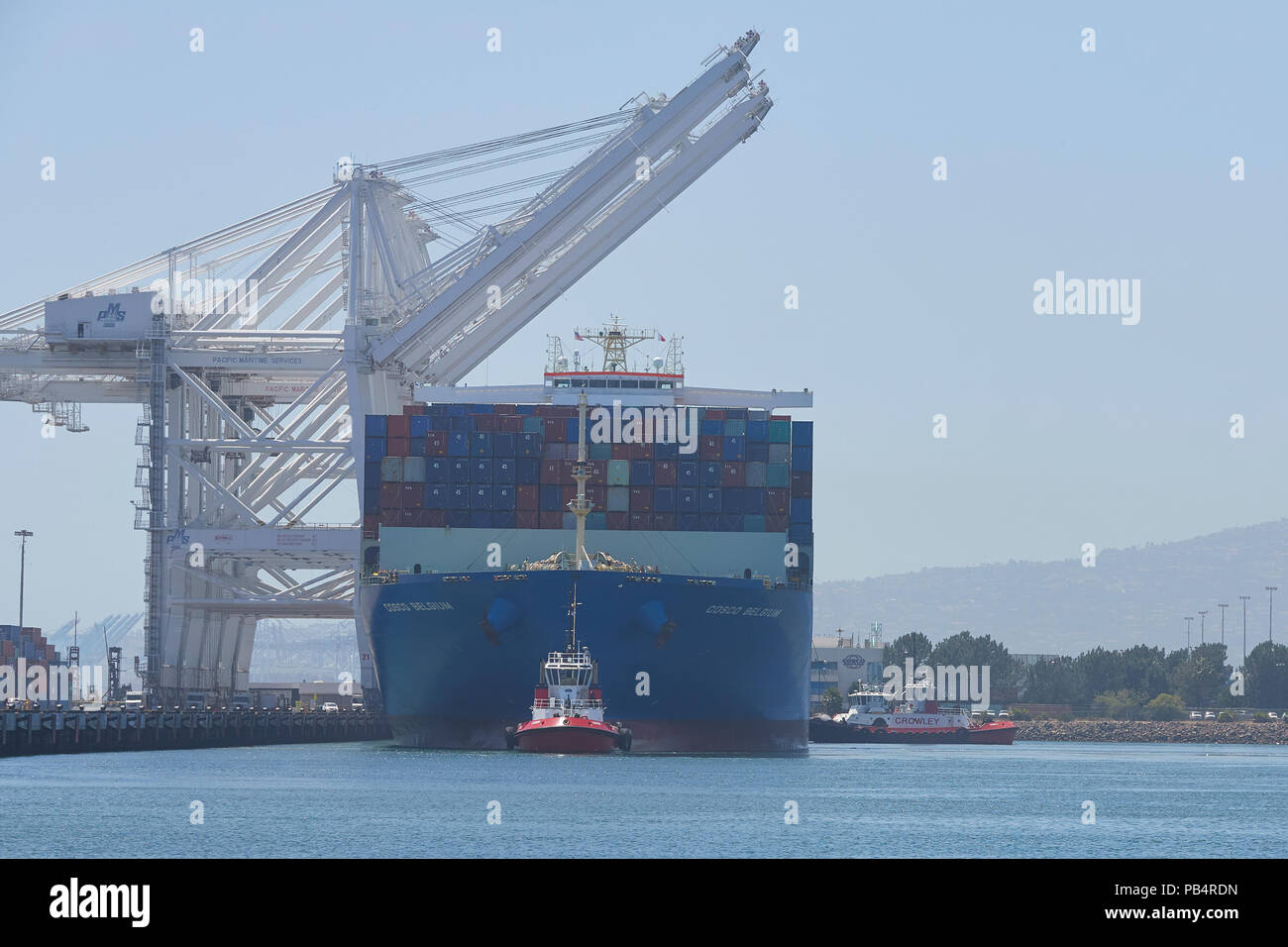 COSCO SHIPPING Container Ship, COSCO BELGIUM, Docking At Pier J In The