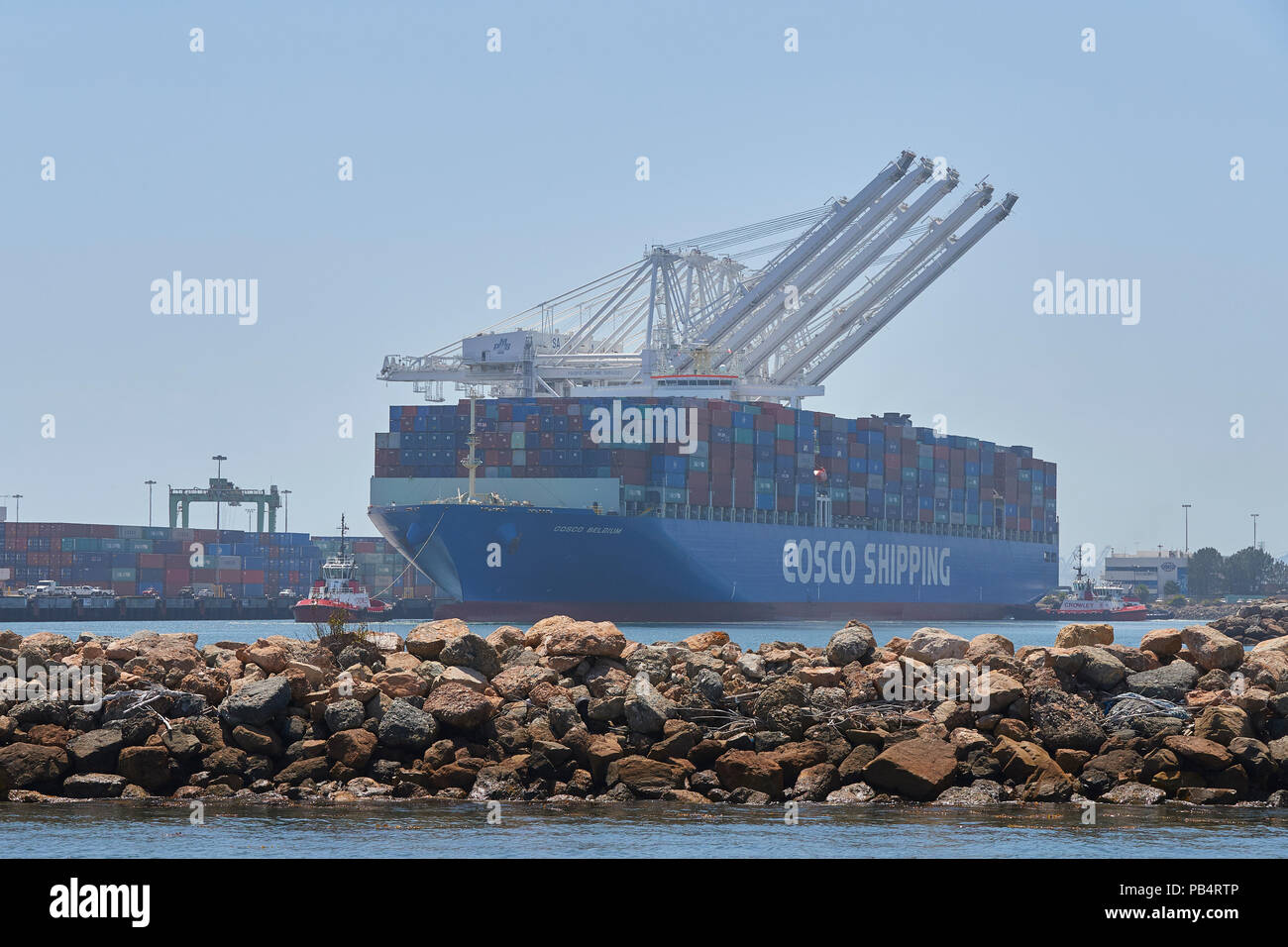 COSCO SHIPPING Container Ship, COSCO BELGIUM, Docking At Pier J In The