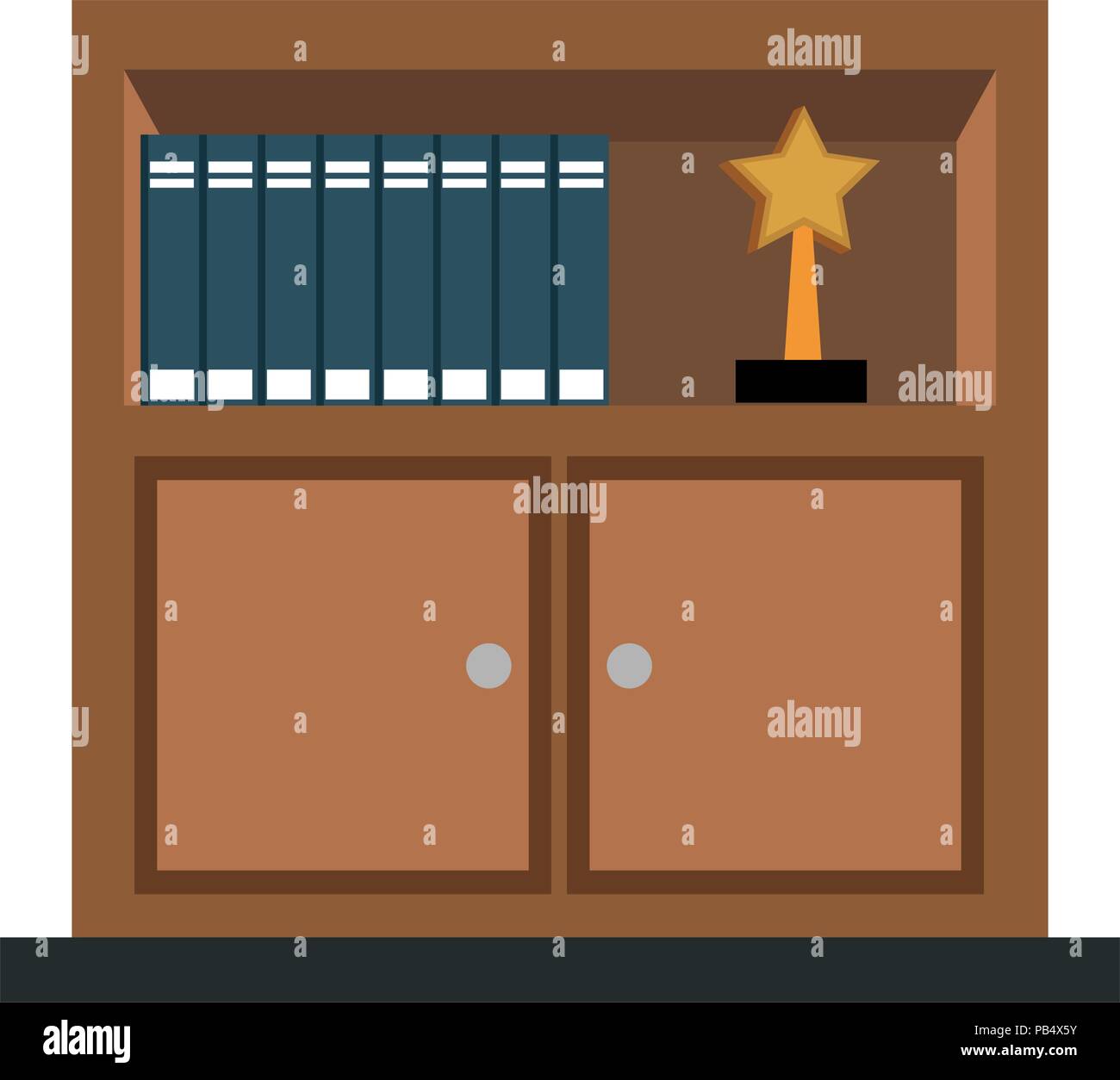 Wooden library with books vector illustration graphic design Stock ...