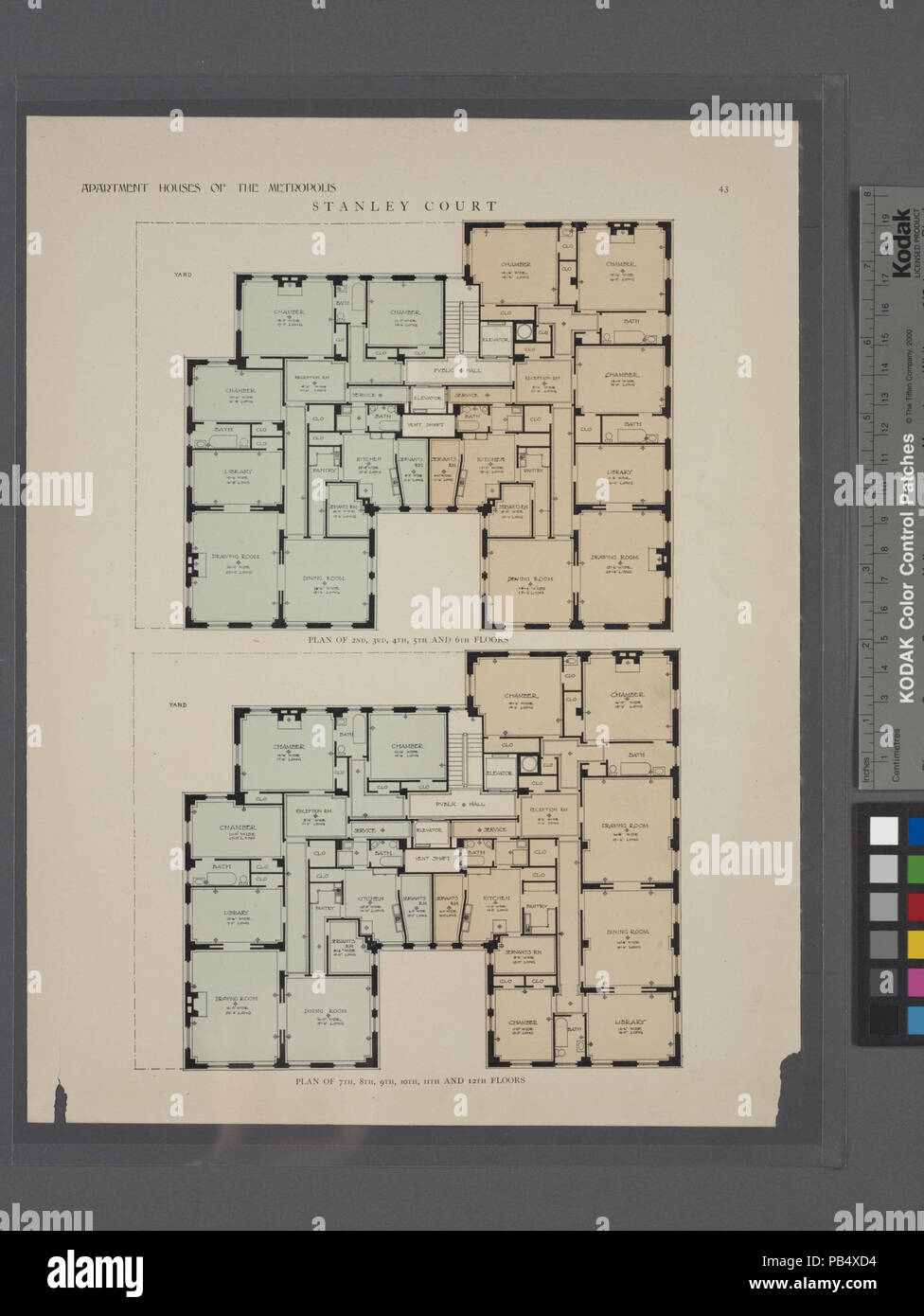 1569 Stanley Court. Plan of 2nd 6th floors; Plan of 7th 12th floors