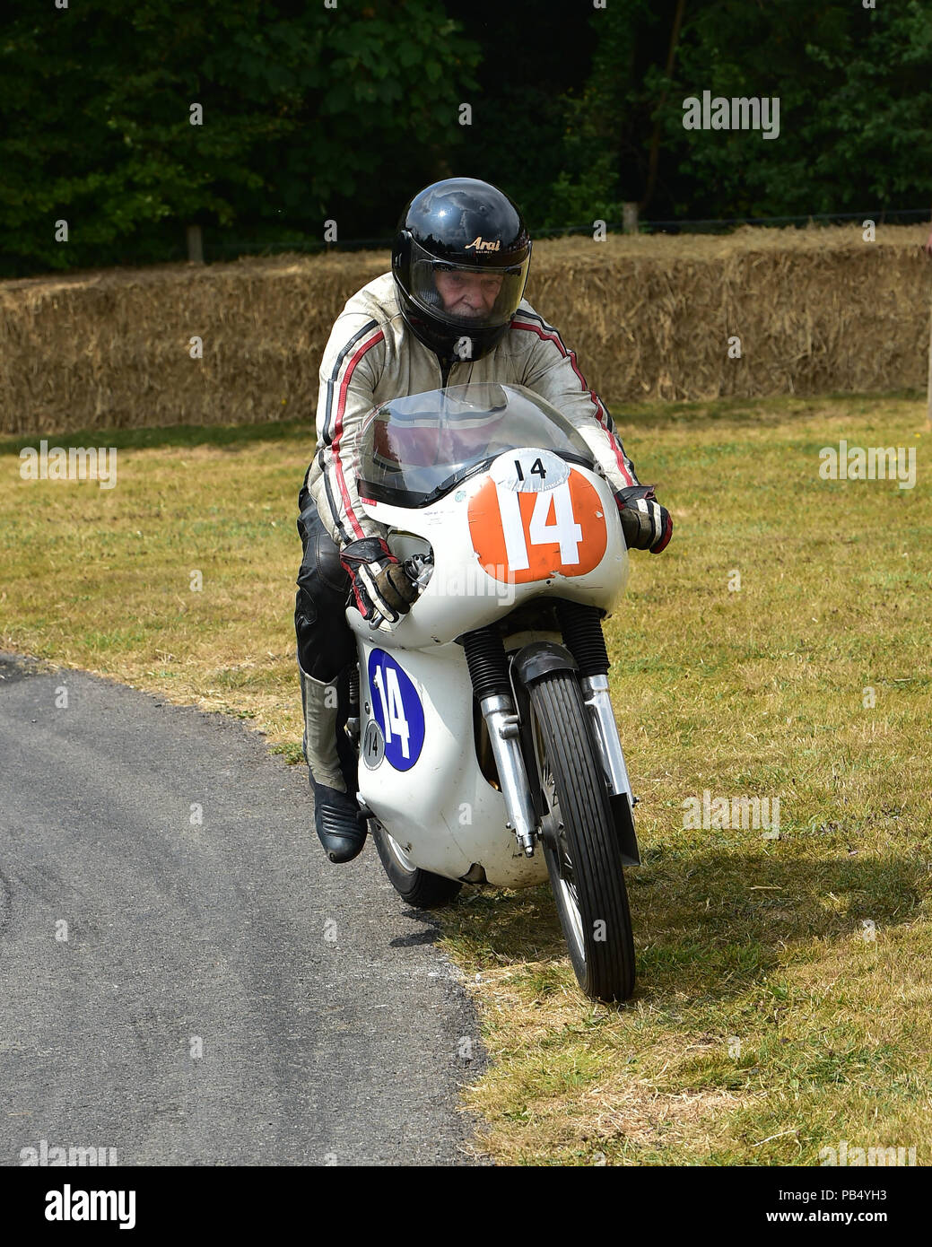 Jeremy Larke, AJS 7R, Classic racing motorcycles, Classic Racing Motorcycles, Goodwood Festival of Speed, The Silver Jubilee, Goodwood, July 2018, Wes Stock Photo