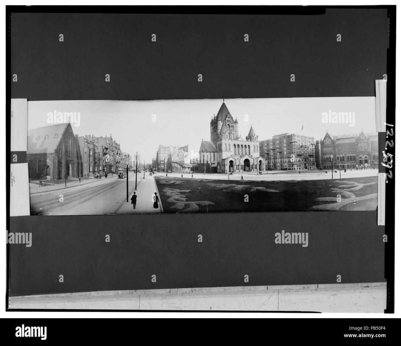1166 Panoramic photo showing Trinity Church, Hotel Westminster, east end of the Museum of Fine Arts, also Boylston St. looking towards city proper, Boston, Mass. LCCN2007661064 Stock Photo