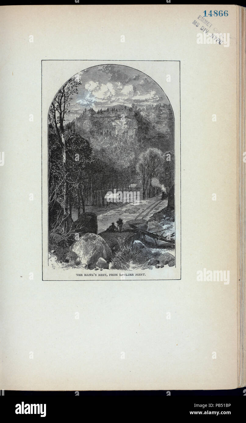 1643 The Hawk's Nest, from Bowlder Point (NYPL Hades-256544-EM14866) Stock Photo