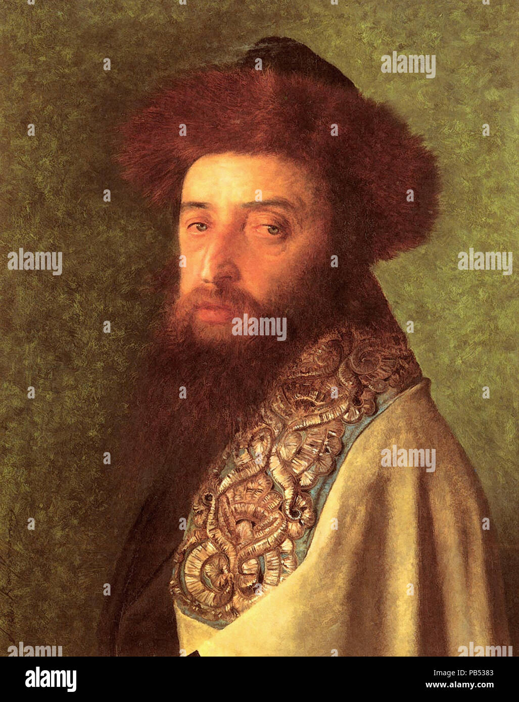 Isador Rabbi Kaufmann Isidor - Young Rabbi with Blue Tallis Stock Photo - Alamy